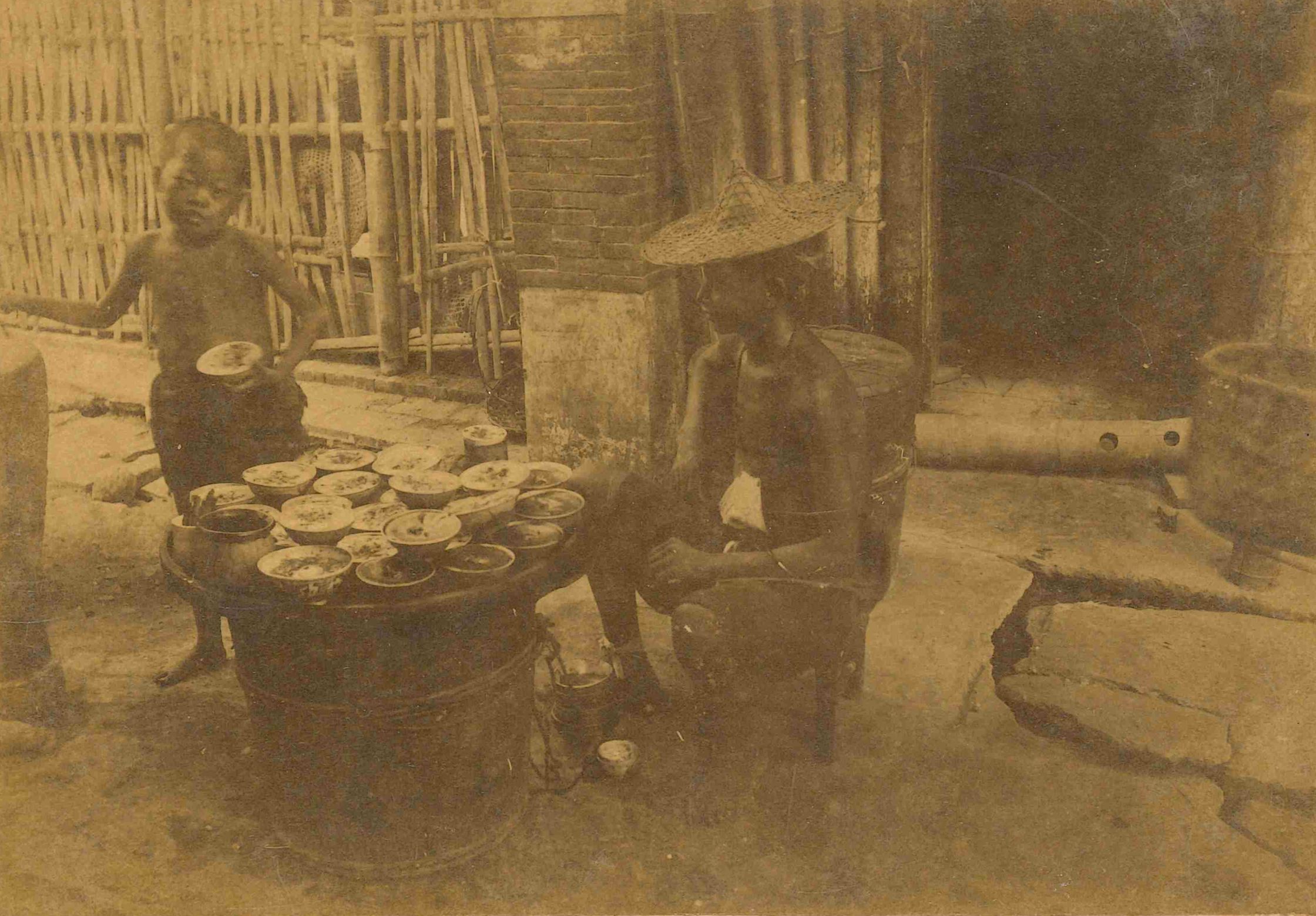 1896年艋舺路邊攤販